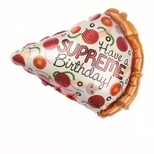 One Supreme Birthday Pizza Slice Balloon